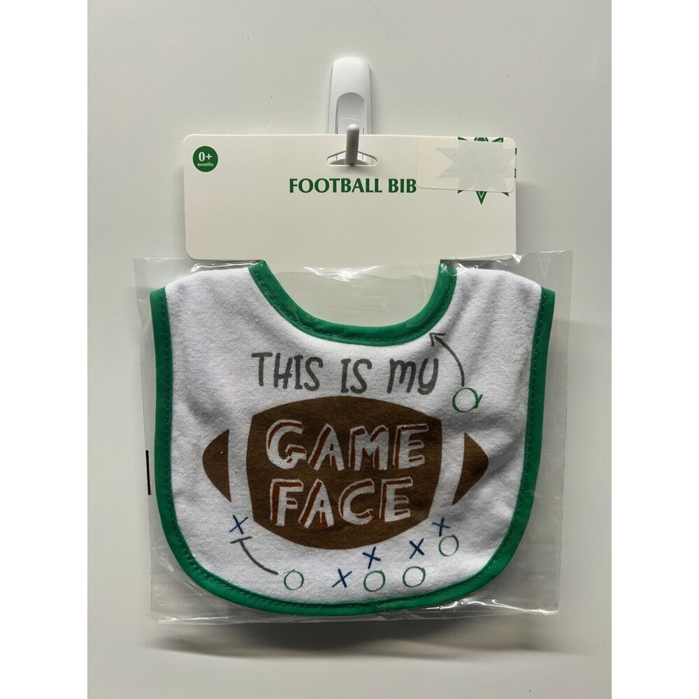 Infant-Baby-Football Bib “This Is My Game Face” New